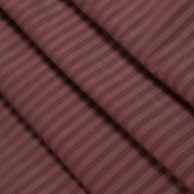 Комплект постельного белья Жемчужина шоколад страйп-сатин - фото 2