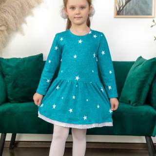 Платье для девочек Очаровашка бирюзовый - фото 1