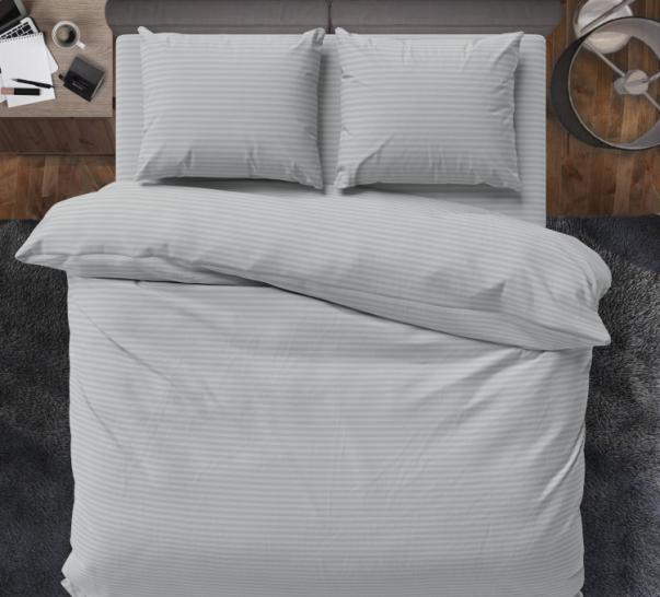 Комплект постельного белья Страйп кварц Поплин - фото 1