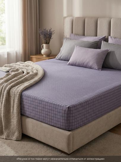 Простыня на резинке Гридлайн сатин - фото 1