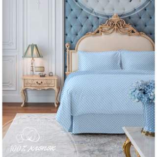 Комплект постельного белья Виши голубой бязь - фото 5