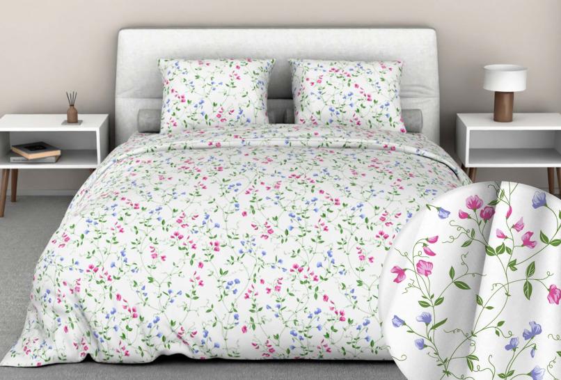 Комплект постельного белья Вальс голубой бязь - фото 1