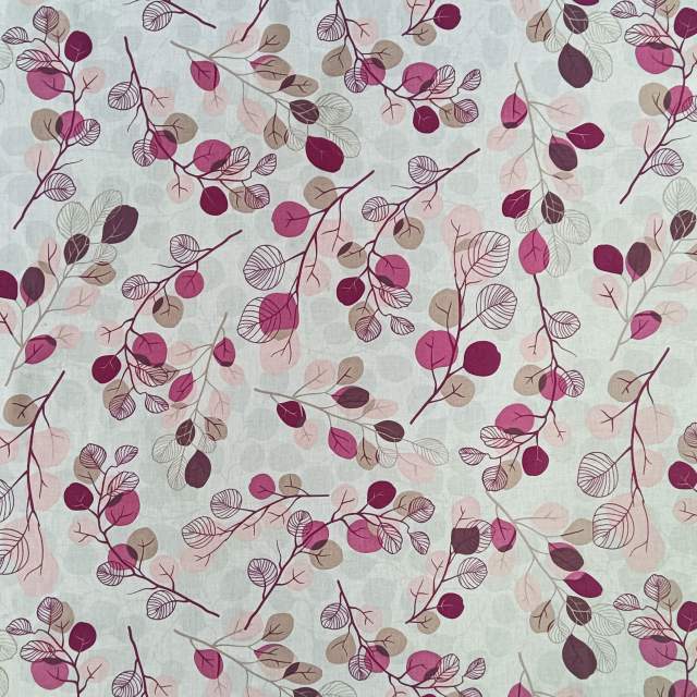 Ткань Эвкалипт розовый Бязь 150 см  - фото 1