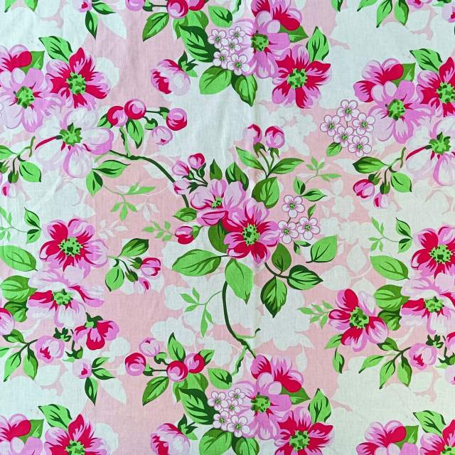 Ткань Яблоневый цвет розовый Бязь 150 см  - фото 1