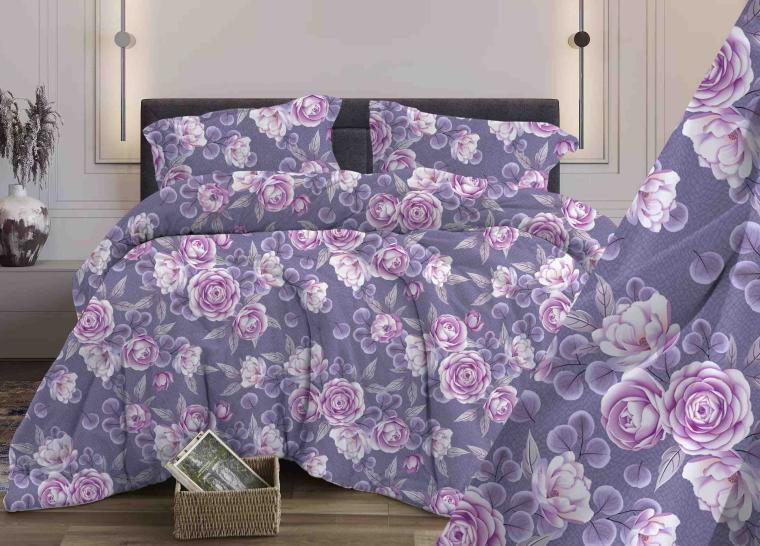 Простыня Лирика фиолетовый бязь - фото 1