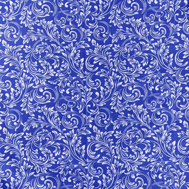 Ткань Завиток синий Бязь 150 см  - фото 2