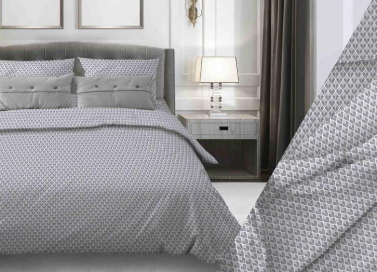 Комплект постельного белья Глорис серый бязь - фото 1