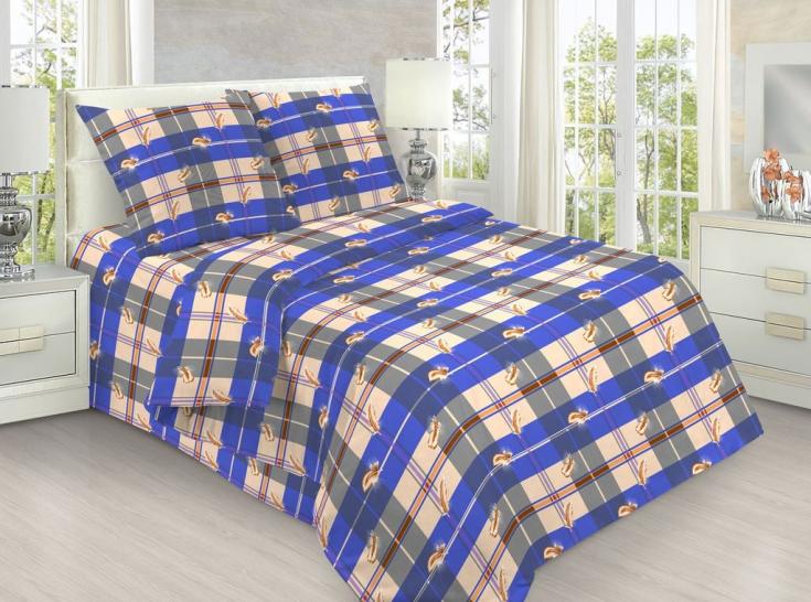 Простыня Пёрышко синий бязь - фото 1