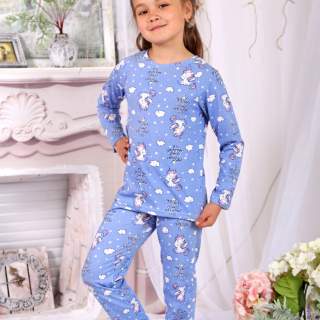 Пижама детская Аглая голубой - фото 1