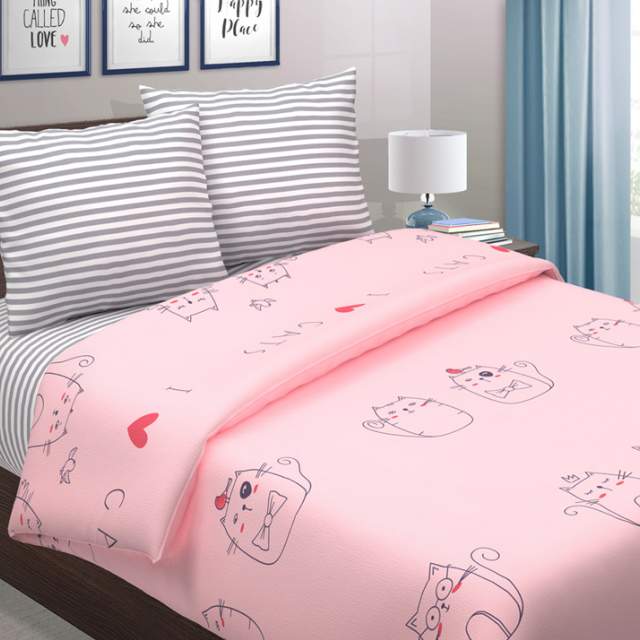 Комплект постельного белья Ля-мурр розовый поплин - фото 1