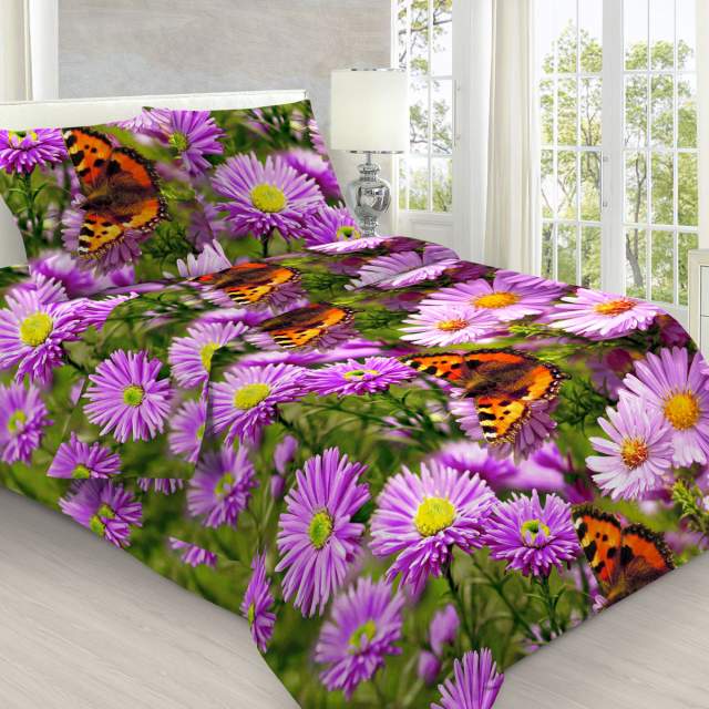 Комплект постельного белья Бабочка 3D бязь - фото 1