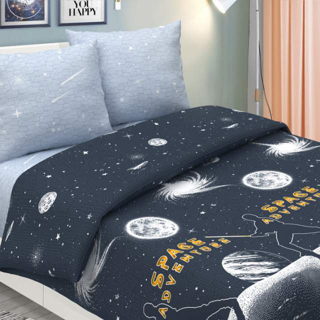 Комплект постельного белья Галактика поплин - фото 1