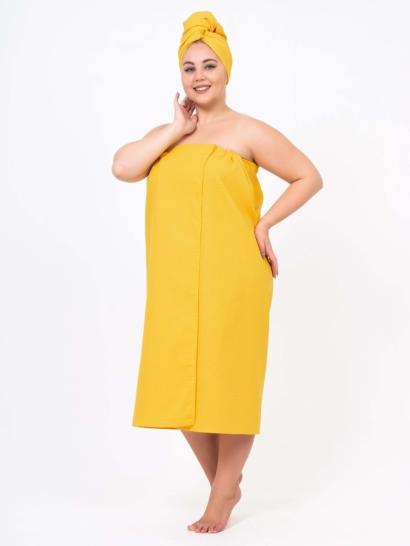 Килт для бани женский желтый - фото 3