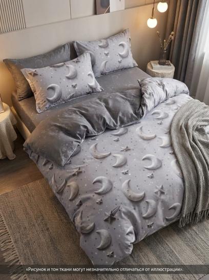 Комплект постельного белья Зима-Лето Лунное небо поплин - фото 1