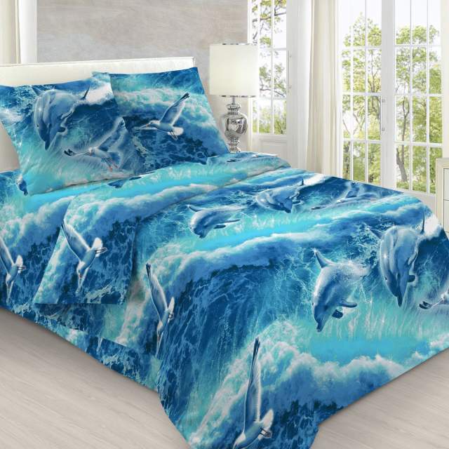 Комплект постельного белья Морская стихия 3D бязь - фото 1