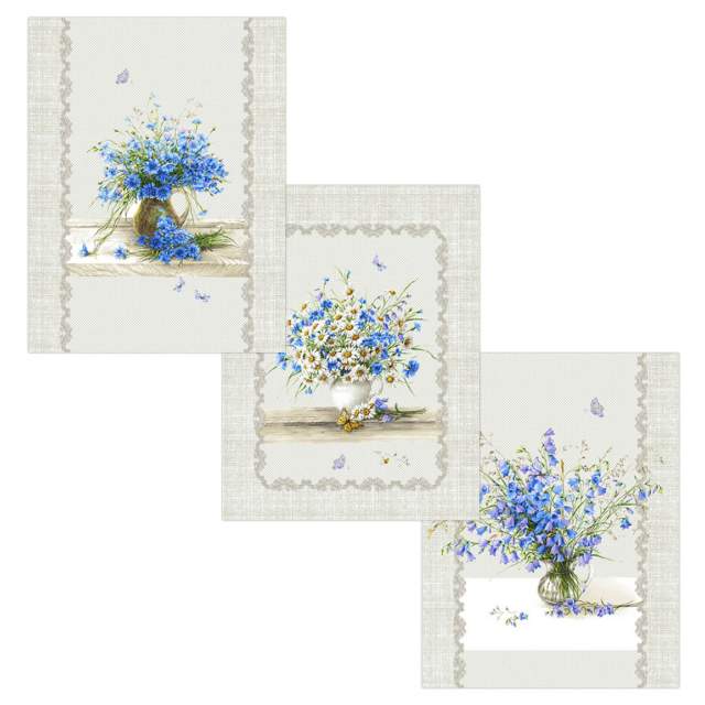 Комплект полотенец Полевые цветы рогожка - фото 1