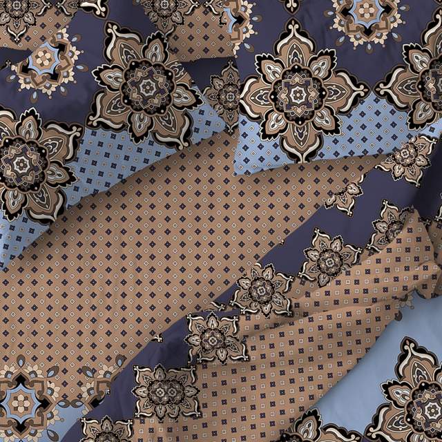 Комплект постельного белья Марокко голубой бязь - фото 2