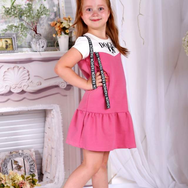 Платье для девочек Бетти розовый - фото 1