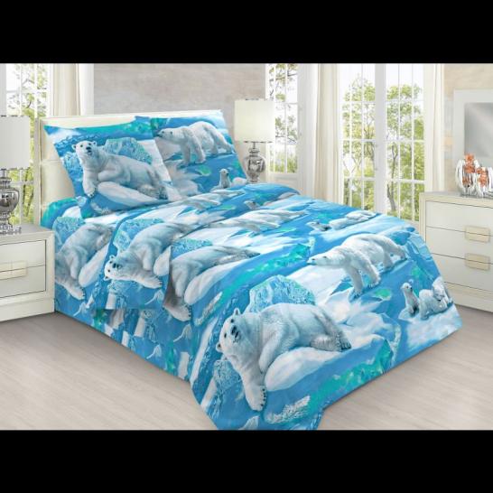 Наволочка Северный мишка 3D Бязь - фото 1