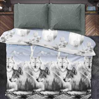Комплект постельного белья Белый волк бязь - фото 1