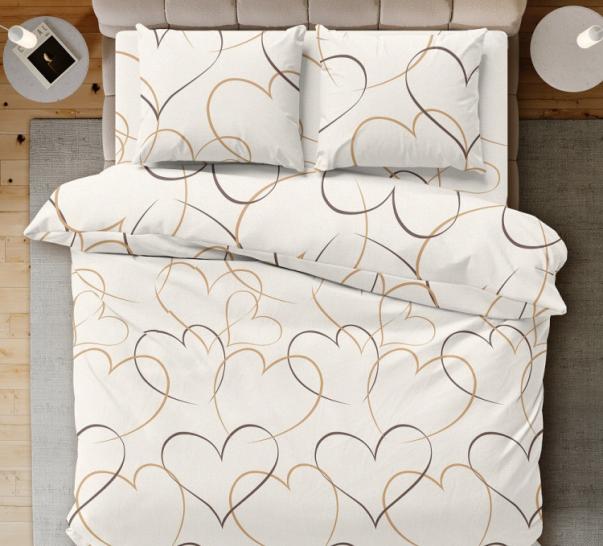 Наволочка Флирт бежевый поплин - фото 1