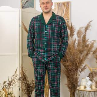 Пижама мужская Ночная сказка зеленый вид 2 - фото 1