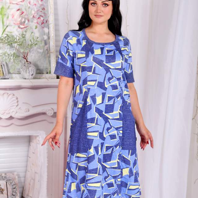 Платье женское Сандра голубой - фото 1