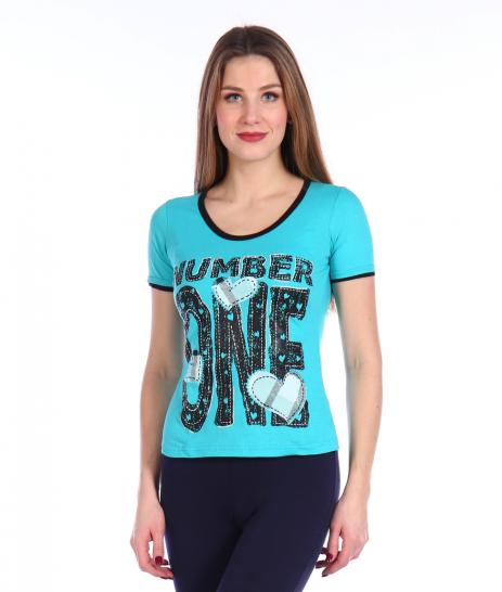 Футболка модель 740* морская волна - фото 4