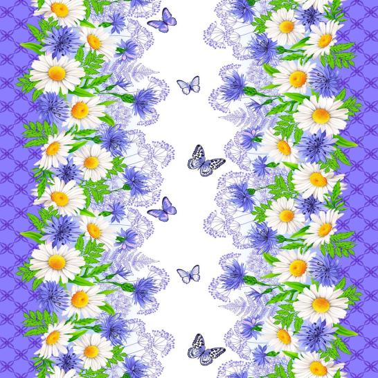 Ткань вафельная Летний мотив ширина 50 см - фото 1