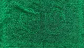 Полотенце махровое Ручки темно-зеленый - фото 1