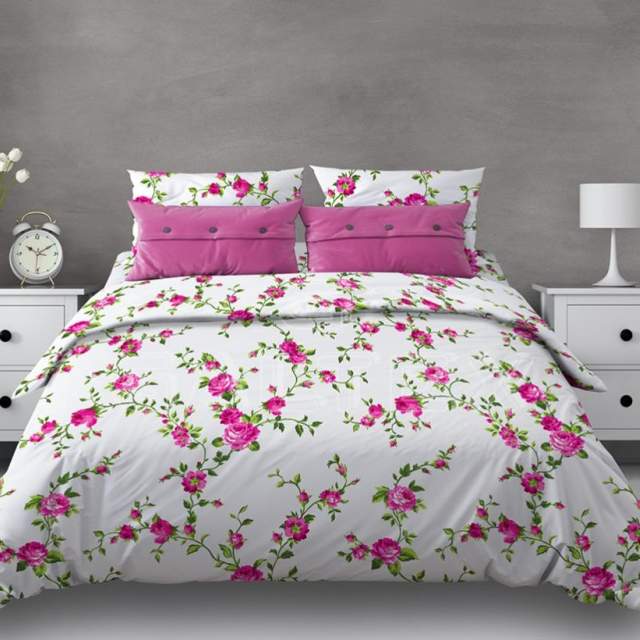 Комплект постельного белья Розы розовый бязь - фото 1