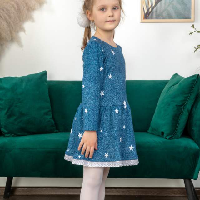 Платье для девочек Очаровашка синий - фото 2