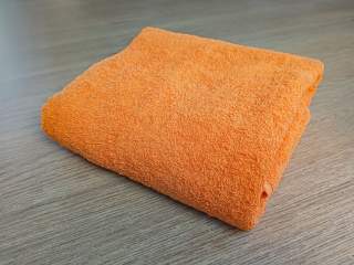 Полотенце махровое  оранжевый - фото 2
