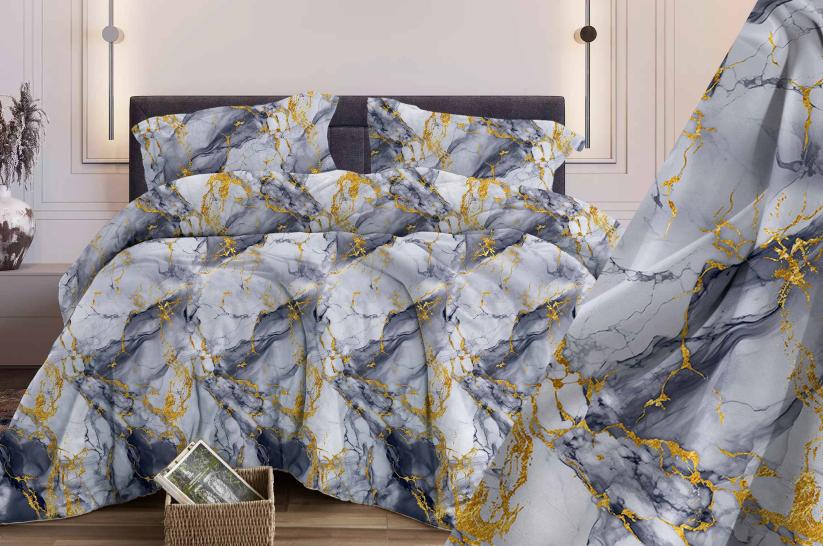 Простыня Мрамор серый бязь - фото 1