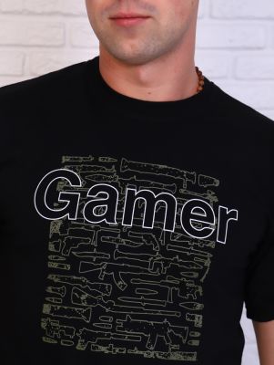 Футболка мужская, принт "Gamer", черный (816-3) - фото 6