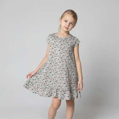 Платье для девочек Каролина серый - фото 2