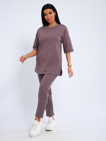 Костюм с брюками, футер с лайкрой (01048, капучино) - фото 1