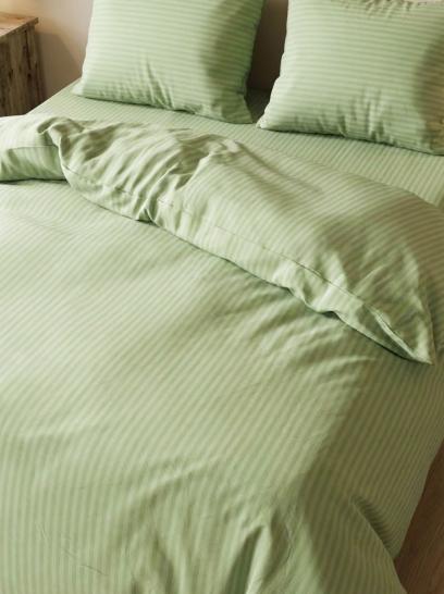 Комплект постельного белья Шпинель олива страйп-сатин - фото 2
