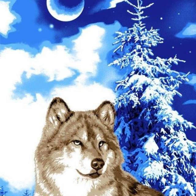 Полотенце вафельное Волк - фото 1