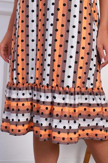 Сарафан с карманами (00977 вид 2, оранжевый) - фото 2