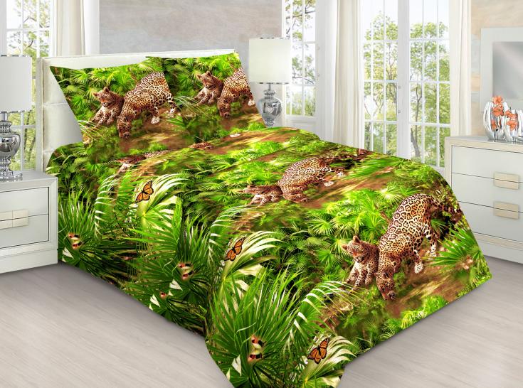 Комплект постельного белья Ягуар 3D бязь - фото 1