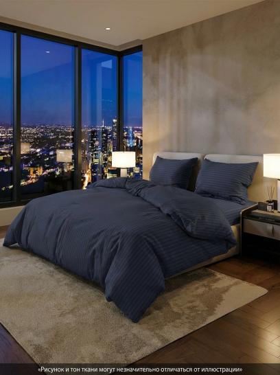 Комплект постельного белья Шпинель антрацит страйп-сатин - фото 3