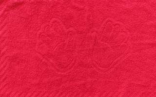 Полотенце махровое Ручки красный - фото 1