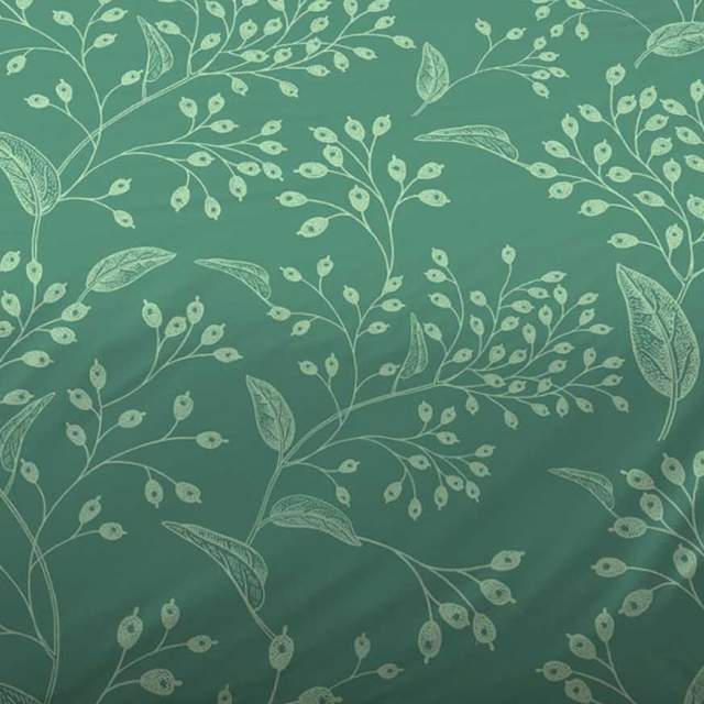 Ткань Барбарис бирюзово-зеленый Бязь 150 см  - фото 1