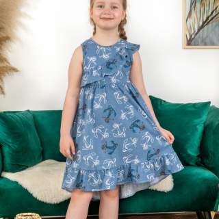 Платье для девочек Милаша синий - фото 1