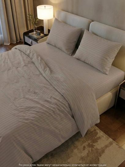 Комплект постельного белья Шпинель тауп страйп-сатин - фото 1