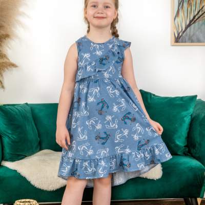 Платье для девочек Милаша синий - фото 1