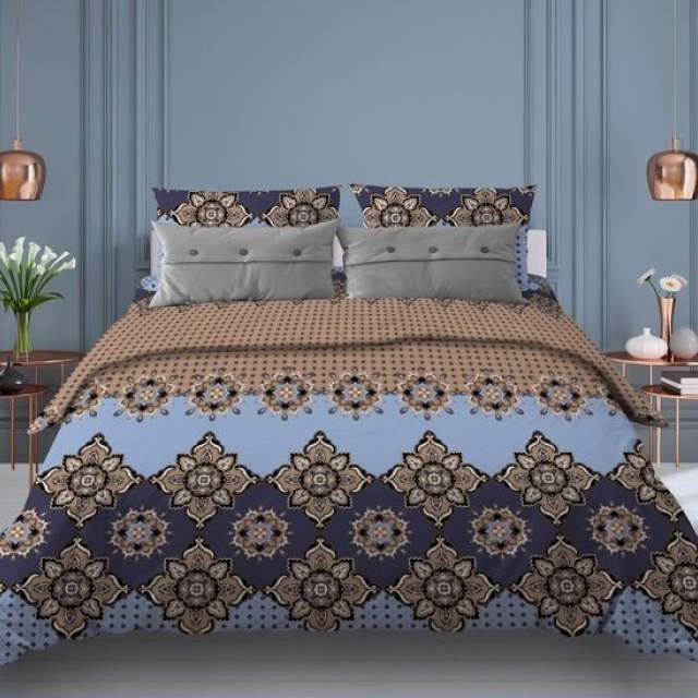 Комплект постельного белья Марокко голубой бязь - фото 1