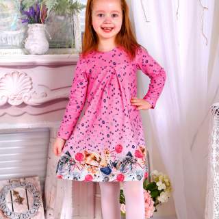 Платье для девочек Лили вид 2 розовый - фото 1