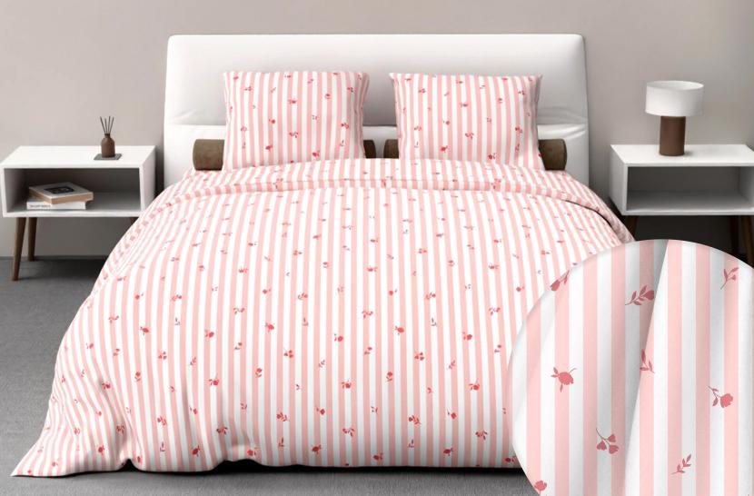 Комплект постельного белья Мильфлер розовый бязь - фото 2